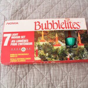 Vintage Noma  7 Bubblelites Indoor Set  Tested